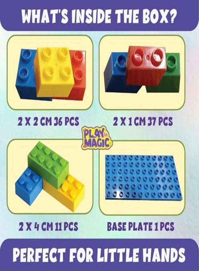 PlayMagic DIY Building Block Construction Set of 85 Pieces|Learning & Educational Puzzle Toy|Roleplay Activity Set|Motor Skill Development Construction Toy|Birthday-Return Gift for Kids|Made in India - Image 4